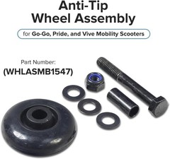 Anti-Tip Wheel Assembly for Go-Go, Pride, and Vive Mobility Scooters WHLASMB1547