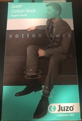 Juzo 15-20 5800 AD Size II 3-pack (Black, White, Khaki) Cotton Compression Socks