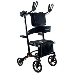 LifeWalker UPWalker EZ Lite Lightweight Upright Rollator Walker for Seniors