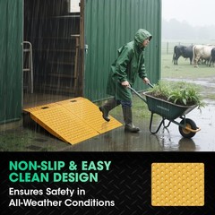VNN 36″ x 48″ Shed Ramp 1500LB Capacity Anti-Slip Punch Plate Ramp for ATV (2PC)
