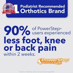 PowerStep Pinnacle Low, PowerStep Insoles, Flat Feet, Plantar Fasciitis Relief,