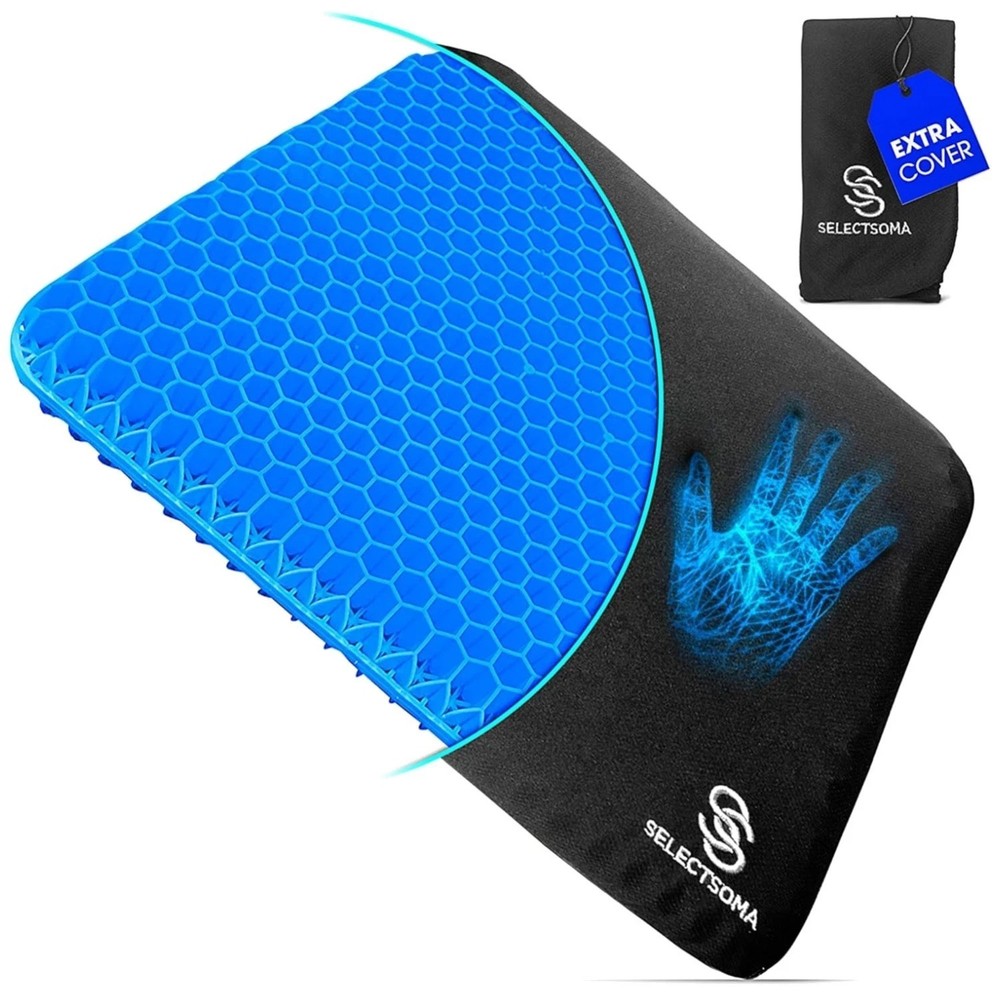 Gel Seat Cushion for Pressure Relief – Double-Thick Comfort