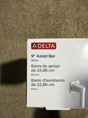Delta 9” Grab Bar White Bathroom Safety Handle 300 lb 300 lb Capacity NEW