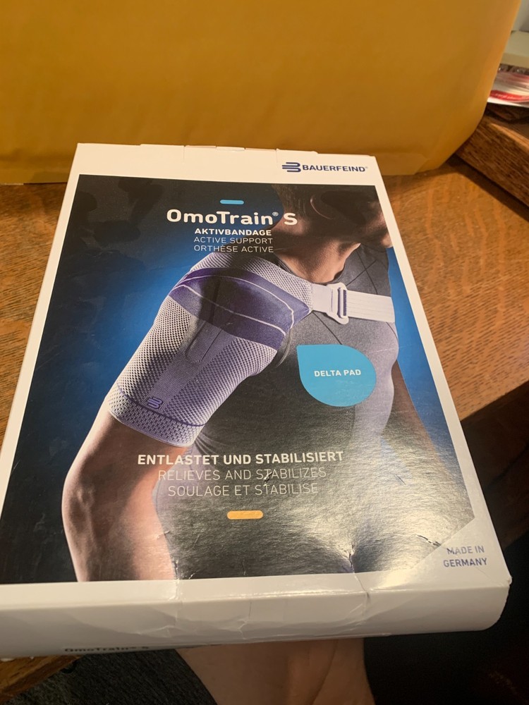 Bauerfeind, OmoTrain S – Shoulder Support (Left Shoulder Size 0) Color Titan