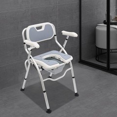 330lb Toilet Chair Bedside Commode w/ Bed Pan 3* EVA Seat Pads Height Adjustable
