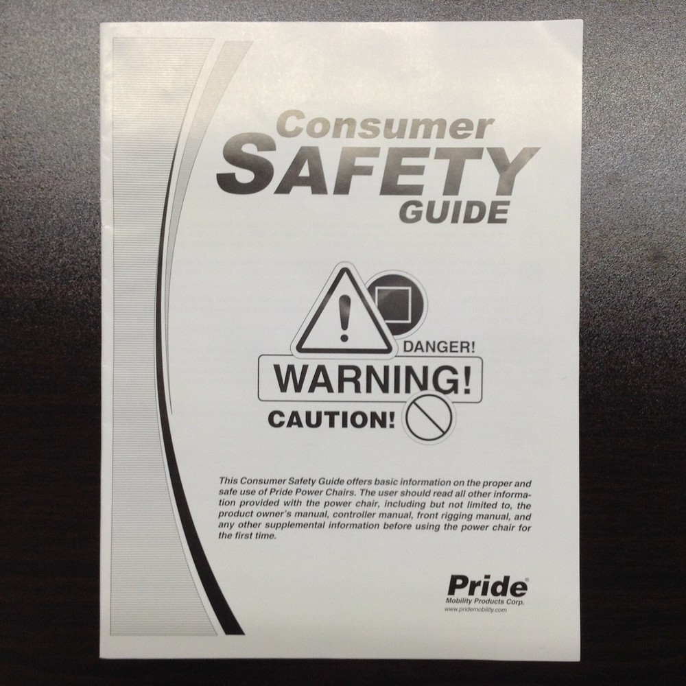 Owner’s Manual Used Pride INFMANU3992 Consumer Safety Guide