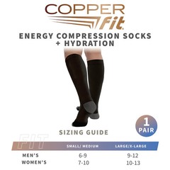 Copperfit Energy compression socks, black, l/xl, NIB