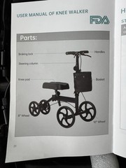 ZENART Economy Knee Scooter Foldable Walker for Foot Surgery Adult Crutch Altern