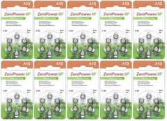 ZeniPower Size A13 PR48 Mercury Free Hearing Aid Batteries Pack of 180