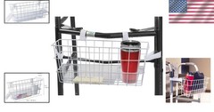 Universal Fit Walker Basket with Removable Tray & Cup Holder – 16×5.5×7 Inches