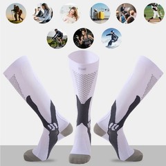 (3 Pairs) 20-30mmHg Compression Socks Calf Support Knee High Sock For Sport Gift