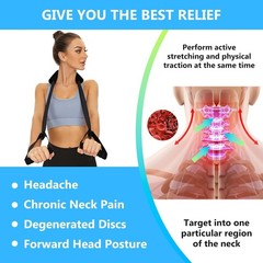 Neck Stretcher Exerciser, FSA/HSA Eligible, Cervical 30-35 Pounds, black
