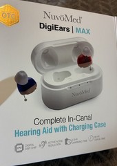 Nuvomed Digi Ears Max Hearing Aid & Charging Case 36 Hours Usage Time Unopened