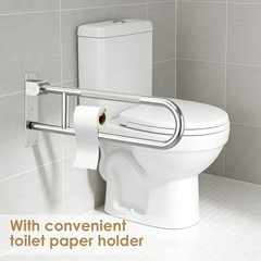Toilet Grab Bar Support Rail 29.5 Inch, Anti-Slip Knurled Handicap Bathroom Safe