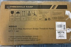 Ruedamann 1″ Aluminum Threshold Ramp Wheelchair Scooter Door Bridge 600lb Max