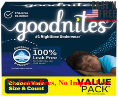 [HOT SALE] Goodnites Bedwetting Underwear for Boys, L (68-95 lbs), 46 Ct, NEW US