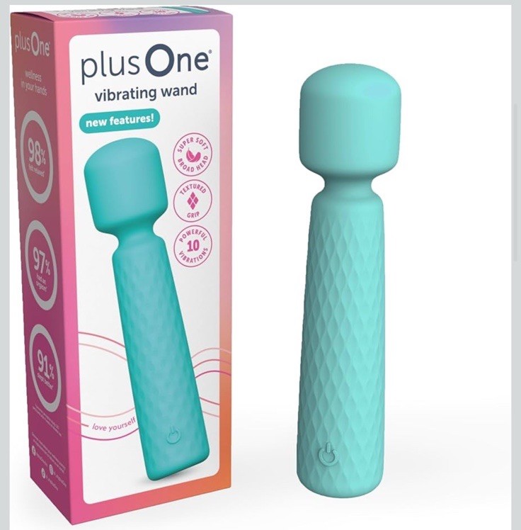 plusOne Vibrating Soft Touch Wand, 10 Vibration Settings, Waterproof NEW SEALED