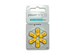 Power One Size 10 Mercury Free Hearing Aid Batteries (60 pack) **NEW DESIGN**