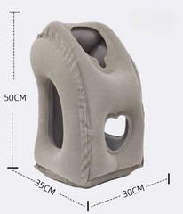 Inflatable Travel Pillow Headrest Neck Chin Support Air Cushion for Airplane Car