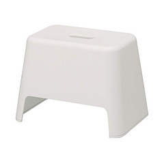 MUJI Japan Polypropylene Bath Shower Stool Chair White 12×8.8x9in 47027860 New