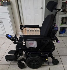 Quantum EDGE 3 Electric Power Wheelchair w/ Joystick, Headrest, Black/Blue