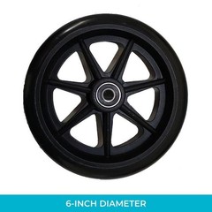 NEW Replacement Wheels Walker Rollator 6 In. (Set of 2) for Stander Able Life
