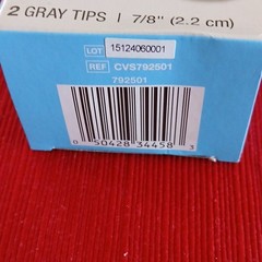 CVS Health Skid Resistant Heavy-Duty Crutch Tips Gray 7/8″ Reinforced Metal