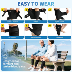 Calf Brace for Torn Calf Muscle – 2 Pack Adjustable Neoprene Compression Sleeve