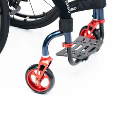 Pair (2) Red Aluminum Alloy Wheelchair Front Fork Caster Forks 4 x 1.6″ Wheels