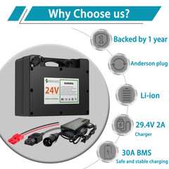 24V Rechargeable Lithium Battery 24V 12Ah 20Ah Electric Wheelchair Battery
