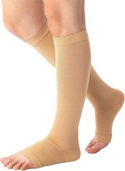 Nude Toeless Compression Socks – 3 Pairs, 15-20 mmHg Relief for Active Women