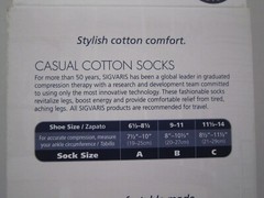 SIGVARIS 186C 15-20mmHg CASUAL COTTON SOCKS KNEE HIGH