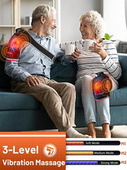 Red Light Therapy Knee Brace, Vibration Knee Massage with Extension Band, Wirele
