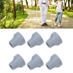19mm 6pcs Rubber Cane Tips Wear Resistant Stable Heavy Duty Soft Rubber Crutch