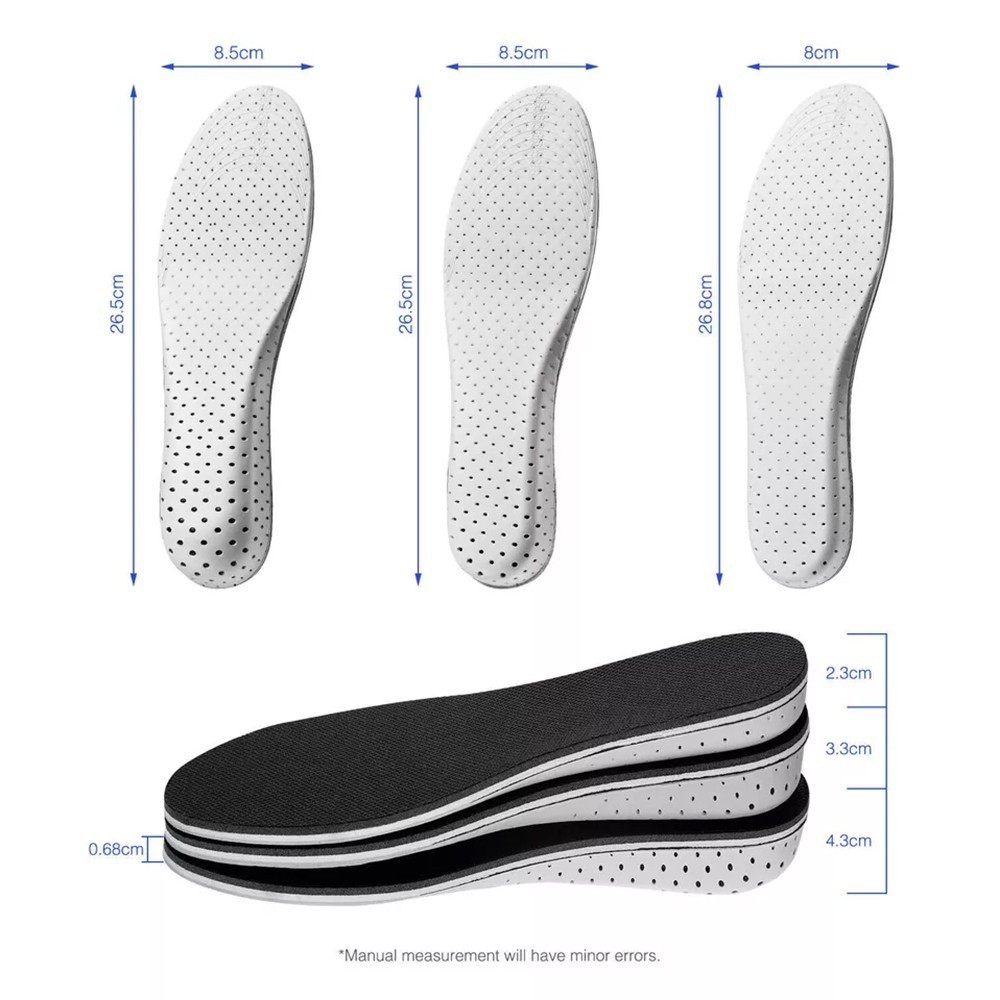 Height Increase Insole Men Women Arch Support for Leg Length Discrepancy Taller