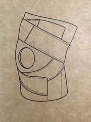 Bodyprox Unisex Knee Brace w/ Stabilizers & Patella Gel Reg & Strap Regular NEW