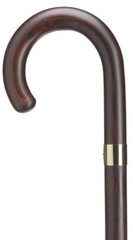 NEW! Harvy Concord Noce Crook Handle Acacia Wood Mens Walking Cane Made in Italy