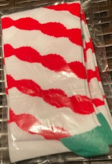 HLTPRO Elite Performance Compression Socks..S/M..New..Unisex. Red/White Stripes