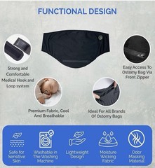 Ostomy Belt for Men & Women Fits All Ileostomy, Urostomy, Colostomy Bag- Size M