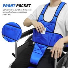 Wheelchair Safety Belt Torso Support Vest Adjustable Shoulder Straps Non-Slip