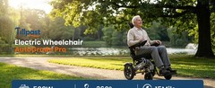 Foldable Electric Wheelchairs 80lb Reclining Motorized 15Miles Adjustable Height