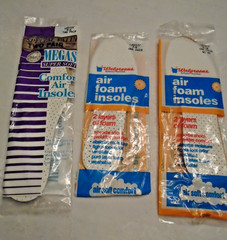 NIB Ladies Air Foam INSOLES 3 Packages 2 Size7-8, 1 Size 9-10 (2pair) Trim to Fi