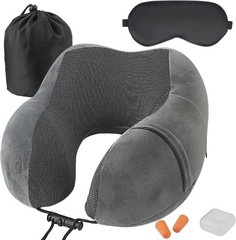 ExploreBliss Travel Pillow, Pillows for Sleeping, Dark Grey