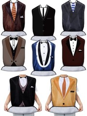 8 Pcs Adult Bib for Eating Bow Tie Pattern Machine Washable Clothing Protecto…