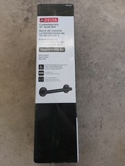 Delta 41812-BL Contemporary 12 inch Concealed Mounting Grab Bar in Matte Black