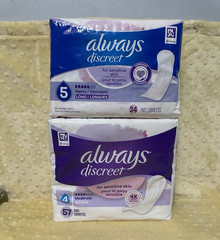 Always Discreet Incontinence Pads Sensitive Skin Heavy & Moderate, 91 Ct
