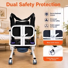 Hydraulic Patient Lift Transfer Chair, 180° Open, 440lbs, 29x21x40in, Home Care