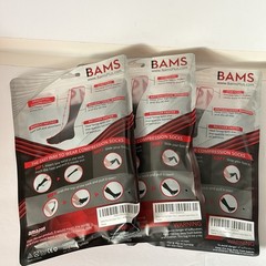 Bams Bamboo Compression Toeless Socks Black Lot Of 3 Plus Size (3XL) Open Toe