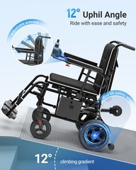 Foldable Electric Wheelchairs Intelligent Lightweight For Airline Seniors Adults