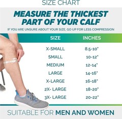 Calf Compression Sleeve for Shin Splints & Varicose Veins – 20-30 mmHg Support